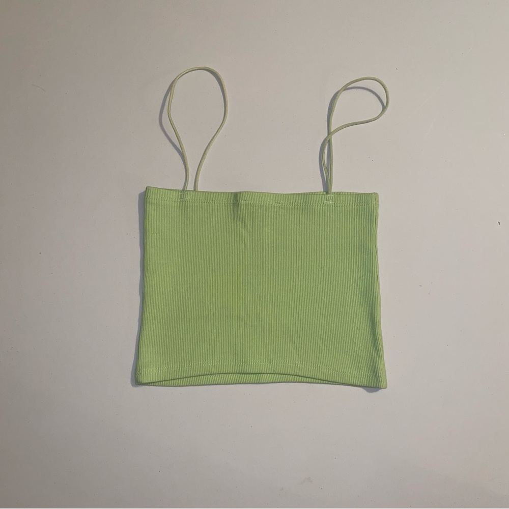 Zara Light Green Ribbed Top - Picture 5 of 5